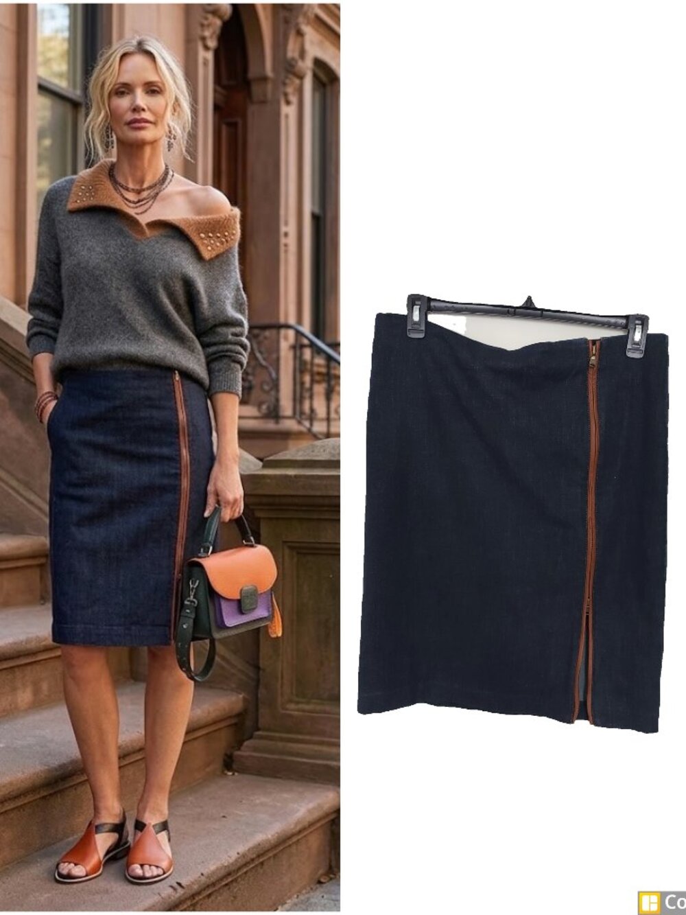 Ralph Lauren jean skirt. Size 16. 96% Cotton, 3% Polyester, 1% Elastine.